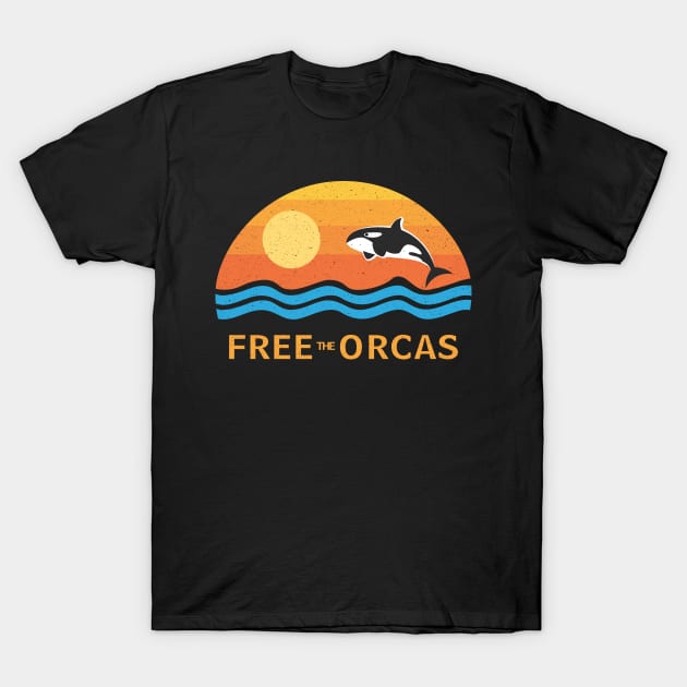 FREE THE ORCAS Shirt Freedom For Orcas Free Willy - Tilikum - Lolita - The Killer Whales T-Shirt by shopflydesign